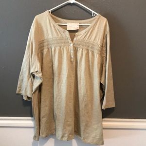 Avenue cream 3/4 sleeve top 30/32